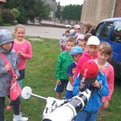 Spotkanie z astronomią w Szkole Podstawowej w Dzielicach - 25.07.2014
